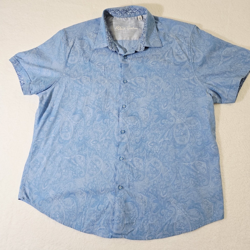Robert Graham Button Shirt Men 3XL Classic Fit Flower Paisley Spring Summer